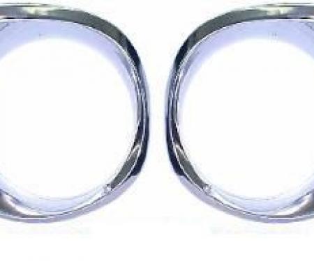 Ted Williams Enterprises LLC Headlamp Bezels, LH/RH Pair, 62-64 Chevy II Nova C-G2-2210