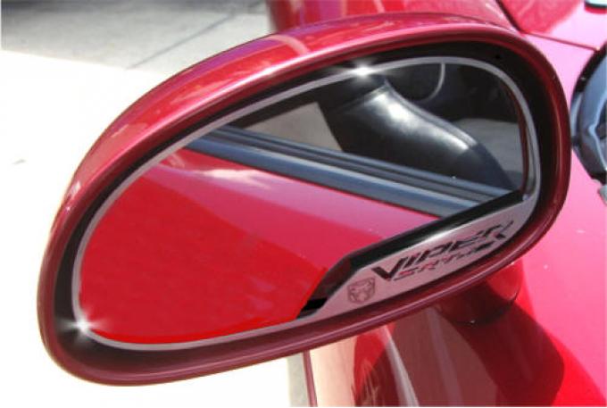 American Car Craft 2003-2004 Dodge Viper Mirror Trim Side View "VIPER SRT-10" 2pc 972024