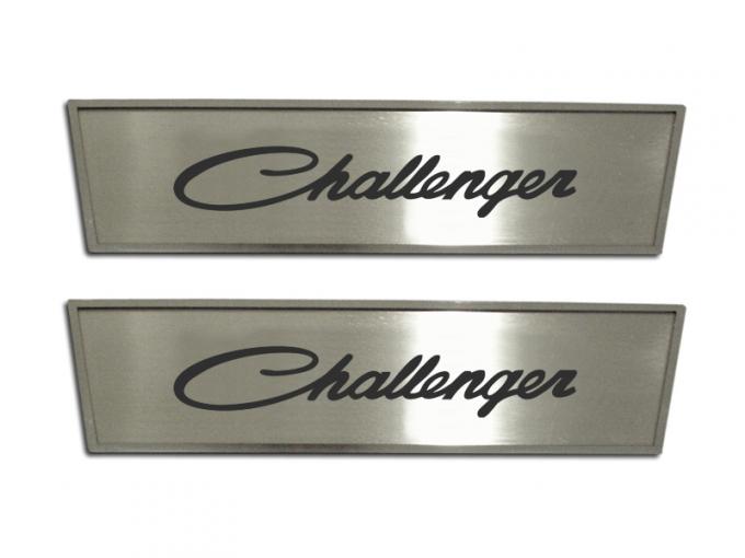 American Car Craft 2008-2020 Dodge Challenger Door Badge Plate Satin "Challenger Classic Script" Laser Etched 151032