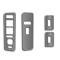 American Car Craft 2003-2008 Hummer H2 Door Arm Control Plates Satin w/Polished Rings 4pc 491003