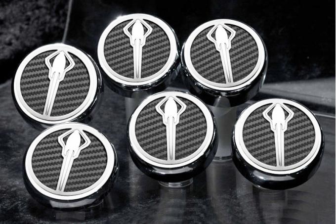 2014-2019 Z06/Z51/C7 Stingray- Fluid Cap Covers w/Stingray Emblem 6Pc Set - Manual Transmission 053016