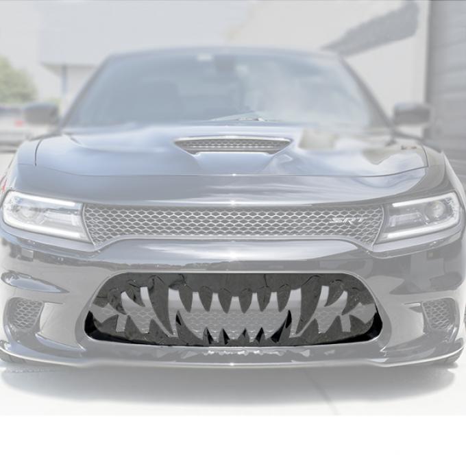 American Car Craft 2015-2016 Dodge Charger Sabretooth Tooth Front Grille Black 332022