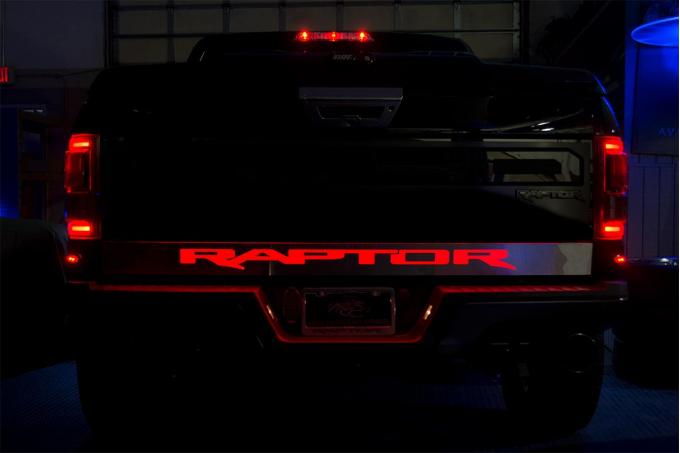 American Car Craft 2017-2019 Ford F-150 Raptor Lower Satin Tailgate Rocker Panel Illuminated Red 772088