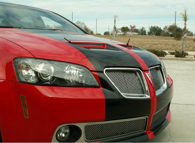 American Car Craft 2008-2009 Pontiac G8 Grille Laser Mesh Hood Insert 2pc 222004