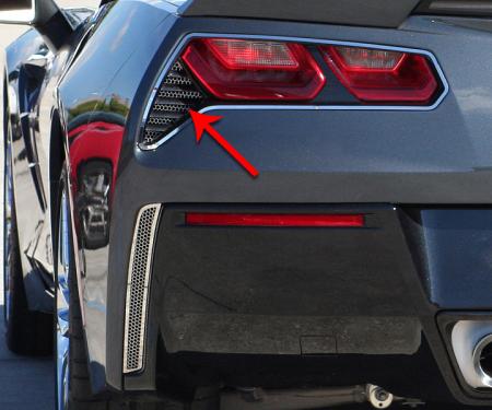 American Car Craft 2014-2019 Chevrolet Corvette Taillight Grilles Matrix Alumi-Steel Series 2pc 052006