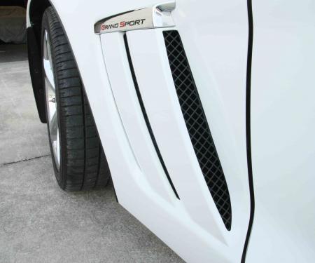 American Car Craft 2005-2013 Chevrolet Corvette Vent Grille Laser Mesh Side 6pc Front Black Powder Coat Stealth 042095