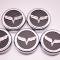 2005-2013 C6 Corvette - Crossed Flags Logo Fluid Cap Cover Set 5Pc - Choose Color Inlay 043082