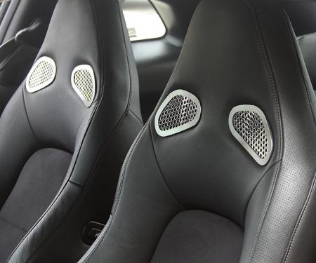 American Car Craft 2010-2013 Nissan GT-R Front Seat Trim Plates Perforated 4pc 161012