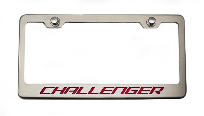 Custom License Plate Frame with CHALLENGER Lettering - Choose Vinyl or LED Color 152023