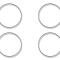 American Car Craft 2003-2007 Hummer H2 Speaker Rings Polished Outer Door 4pc 491012