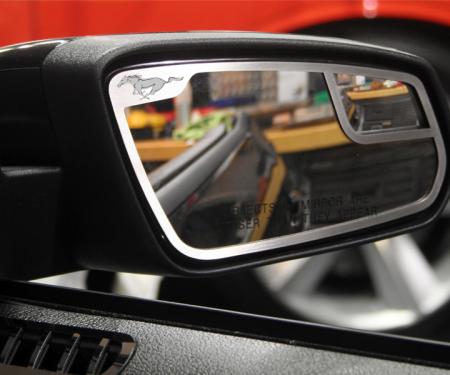 American Car Craft 2011-2012 Ford Mustang Mirror Trim Satin "Pony" Side View 2 pc 272019