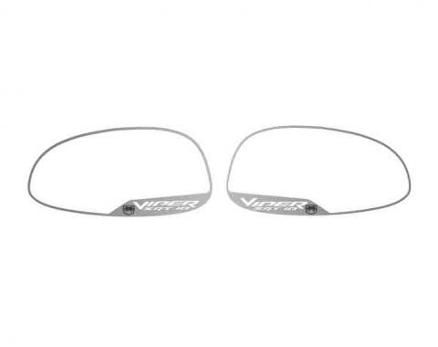 American Car Craft 2005-2006 Dodge Viper Mirror Trim Side View "VIPER SRT-10" 2pc 972045