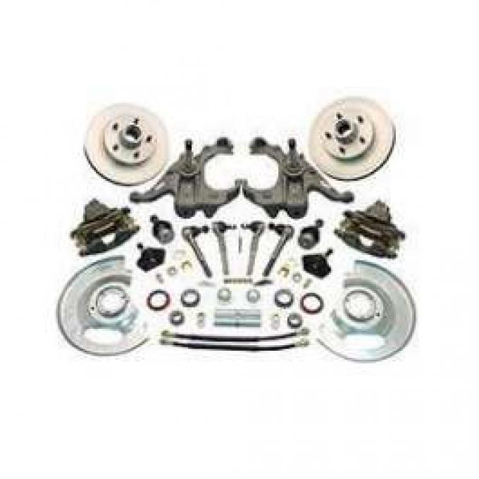 Chevy Truck Disc Brake Kit, 5-Lug, With 2 Drop Spindles, 1963-1970