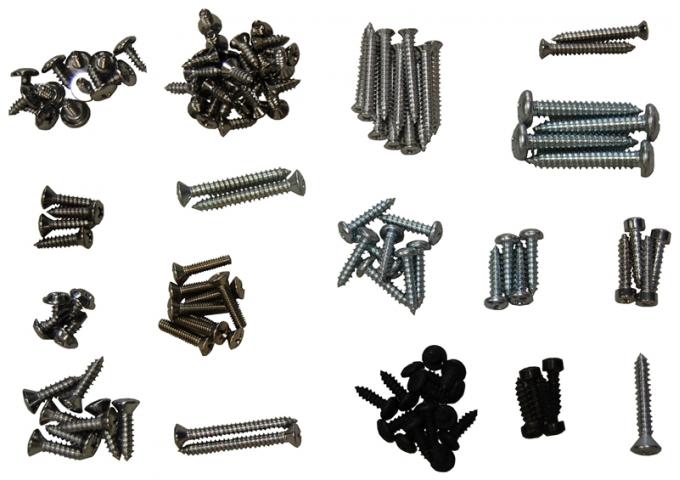 Southwest Repro Interior Trim Screw Set, 68-69 Barracuda Coupe w/ Fold Down Seat A-271024