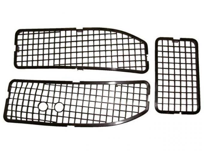 Chevelle Cowl Vent Grilles, For Cars With Air Conditioning,1968-1972