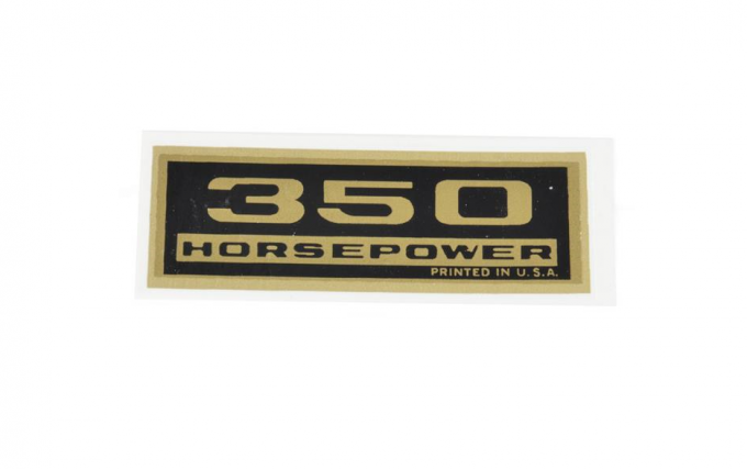 1965-1966 Valve Cover Decal - 327 / 350 Horsepower