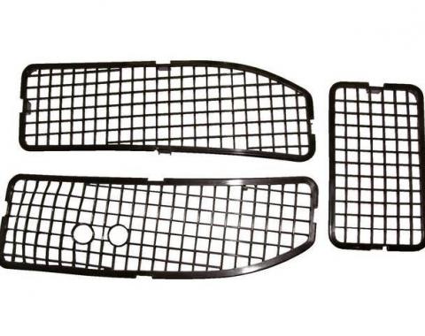 Chevelle Cowl Vent Grilles, For Cars With Air Conditioning,1968-1972