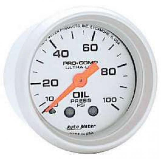 Chevelle Oil Pressure Gauge, Mechanical, Ultra-Lite Series, Autometer, 1964-1972