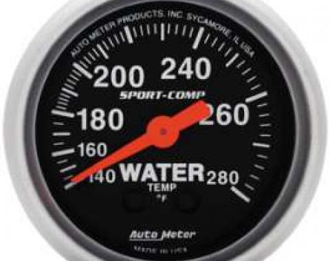 Chevelle Water Temperature Gauge, Mechanical, Sport-Comp Series, AutoMeter. 1964-1972