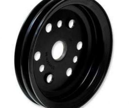 Chevelle Crankshaft Pulley, Small Block, Double Groove, Black, 1964-1968