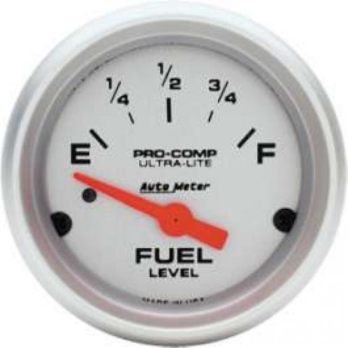 Chevelle Gas Gauge, 0-90 Ohm, Ultra-Lite Series, AutoMeter,1964-1972