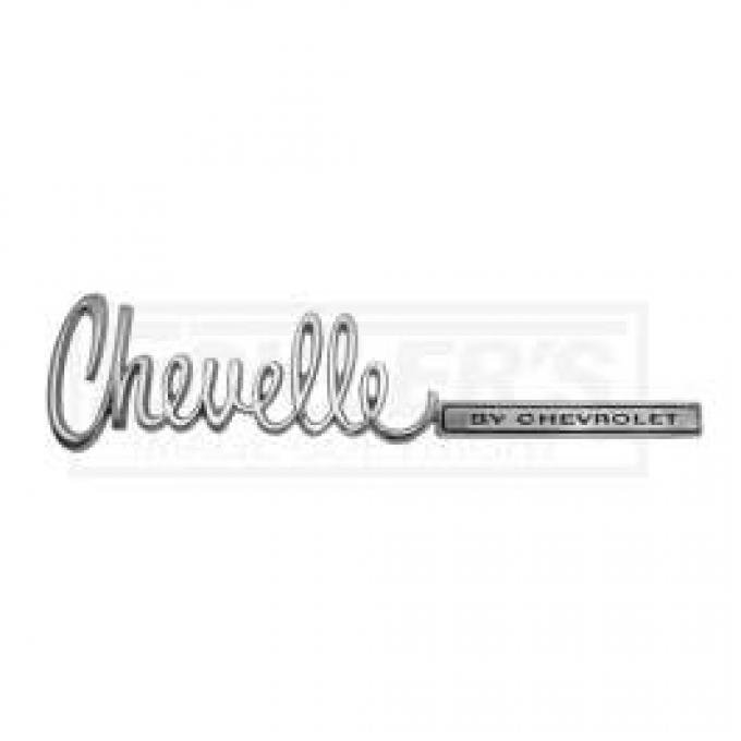 Chevelle Trunk Emblem, Chevelle By Chevrolet, 1971-1972