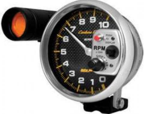 Chevelle Tachometer, Pedestal Mount, 10,000 RPM, Carbon Fiber Series, AutoMeter, 1964-1972