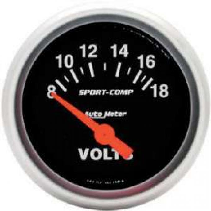 Chevelle Voltmeter, Sport-Comp Series, AutoMeter, 1964-1972