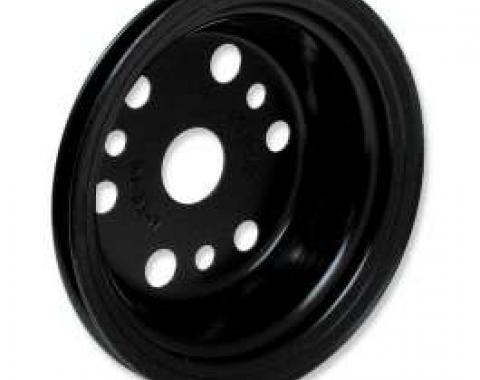 Chevelle Crankshaft Pulley, Small Block, Single Groove, Black, For Cars With Power Steering, 1964-1968