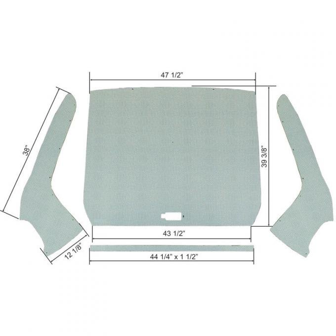 Dennis Carpenter Headliner Kit Perforated - 1957-60 Ford Truck B7C-8151968-A