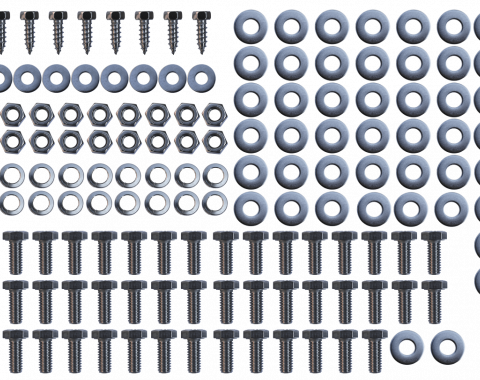 Key Parts '47-'55 1st Series Stainless Steel Front Fender Bolt Kit, 144pc 0846-198