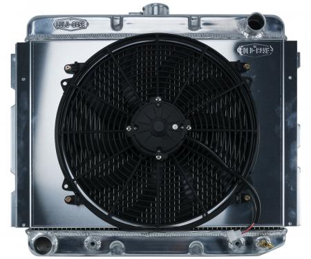 Cold Case Radiators 68-73 B,E Body BB Aluminum Performance Radiator And 16 Inch Fan Kit 16 x 22 Inch AT MOP753AK