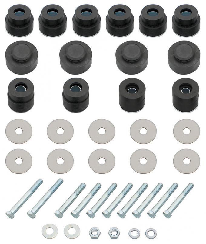 RestoParts Bushing Kit, Body, 1968-72 Chevelle/Cutlass Coupe & EC, 26 Bushings w/Hardware SB516K