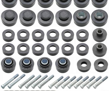 RestoParts Bushing Kit, Body, 1968-72 GTO/Tempest/LeMans Convertible, 30 Bushings w/Hdw SB715K