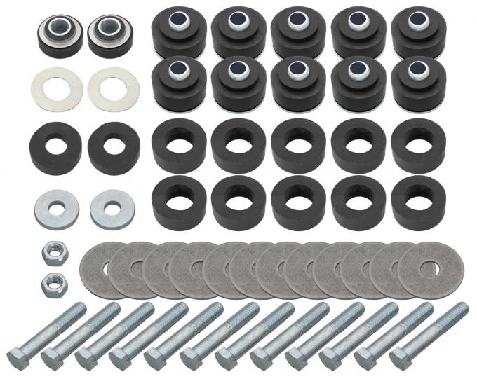 RestoParts Bushing Kit, Body, 1964-67 Chevelle/Cutlass Coupe & ElCo, 20 Bushings w/Hardware SB514K