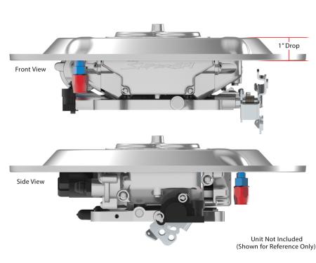 Holly Sniper EFI Air Cleaner Drop Base, Chrome 120-510