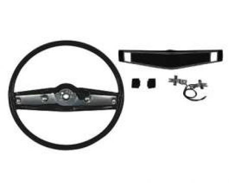 El Camino Steering Wheels Complete Kit, 2 Spoke Black, 1969-1970