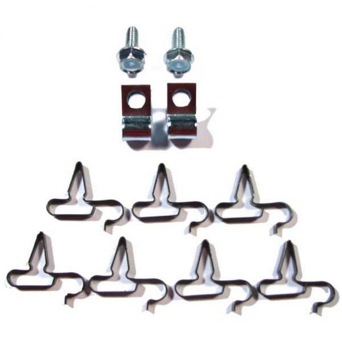 Right Stuff 1968-70 Mopar B-Body, 3/8, 11-Piece Fuel Line Clip Set BCS011