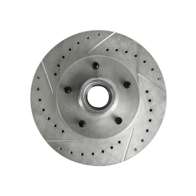 Right Stuff 1979-81 Chevrolet Camaro, Zinc Washed, Drilled & Slotted Front Brake Rotor/Pair BR04ZDC