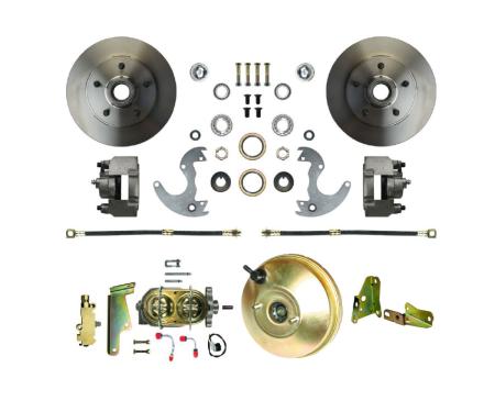 Right Stuff 1962-1967 Chevy II Front Power Disc Brake Conversion for Factory 14" Wheel Setup AFXDC14N