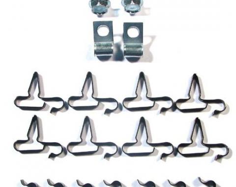 Right Stuff 1968-70 Mopar B-Body, 5/16 x 1/4 19-Piece Fuel Line Clip Set BCS010