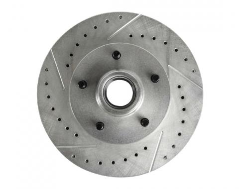 Right Stuff 1979-81 Chevrolet Camaro, Zinc Washed, Drilled & Slotted Front Brake Rotor/Pair BR04ZDC