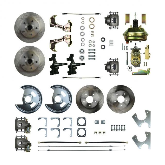 Right Stuff 1967-1972 Chevelle/GM A-Body, Power 11" Booster, 4-Wheel Disc Brake Conversion AFXDC46D