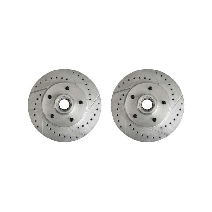 Right Stuff 1970-77 GM A/F-Body, Zinc Washed, Drilled & Slotted Front Brake Rotor/Pair BR03ZDC