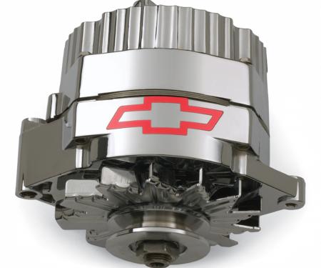 Proform Alternator, GM 73-86 with Internal Regulator, GM Bowtie Logo, Chrome, 100% New 141-656