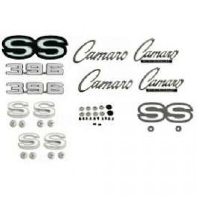 Camaro Emblem Kit, For Super Sport (SS), (Non-Rally Sport), With 396ci, 1969