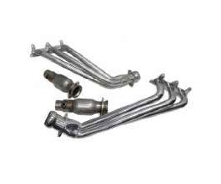 Camaro V6 BBK 1-5/8 Full-Length Polished Ceramic Headers With High-Flow Cats, 2010-2011