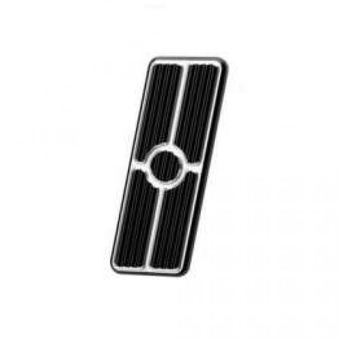 Camaro Gas Pedal Pad, Black Anodized Aluminum, Billet Specialties, 1967-1969