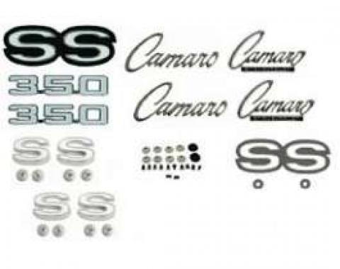 Camaro Emblem Kit, For Super Sport (SS),(Non-Rally Sport), With 350ci, 1969