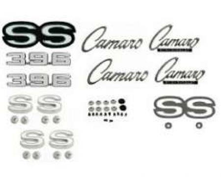 Camaro Emblem Kit, For Super Sport (SS), (Non-Rally Sport), With 396ci, 1969